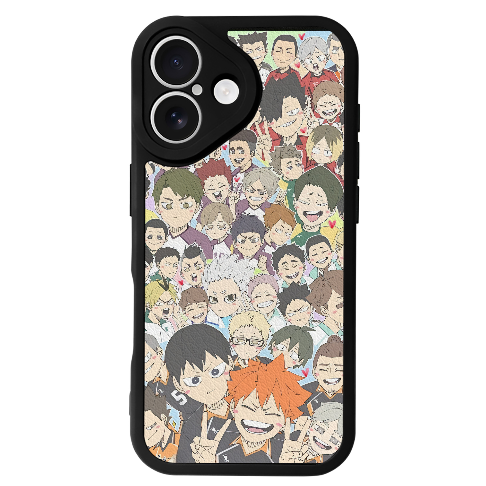 （画像用） ハイキュー!! Haikyu!! 【iPhone 16シリーズ対応】シリコンスマホケース（レザー調） 材質：シリコン
